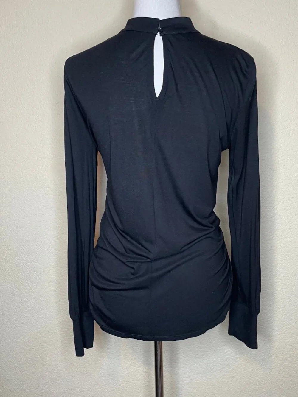 LOFT Outlet Dark Coquette Mock Neck Top - Keyhole Back - Small